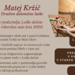 Matej Kržič: Letošnja suša v podzemlju Loške doline v primerjavi z rekordno sušo leta 2003