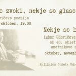 Nekje so zvoki, nekje so glasovi - večer Udovičeve poezije
