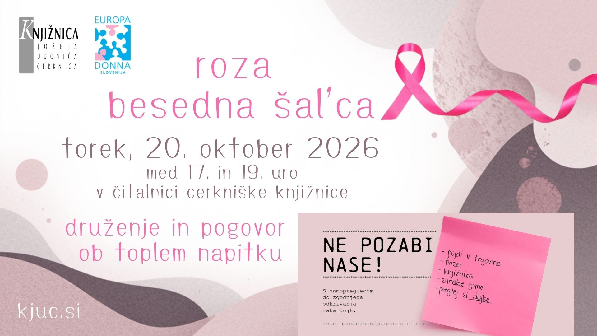 Roza besedna šal’ca - druženje in pogovor ob toplem napitku