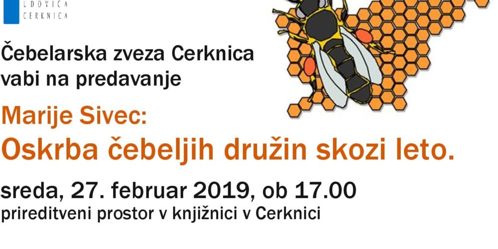 Marija Sivec: Oskrba čebeljih družin skozi leto