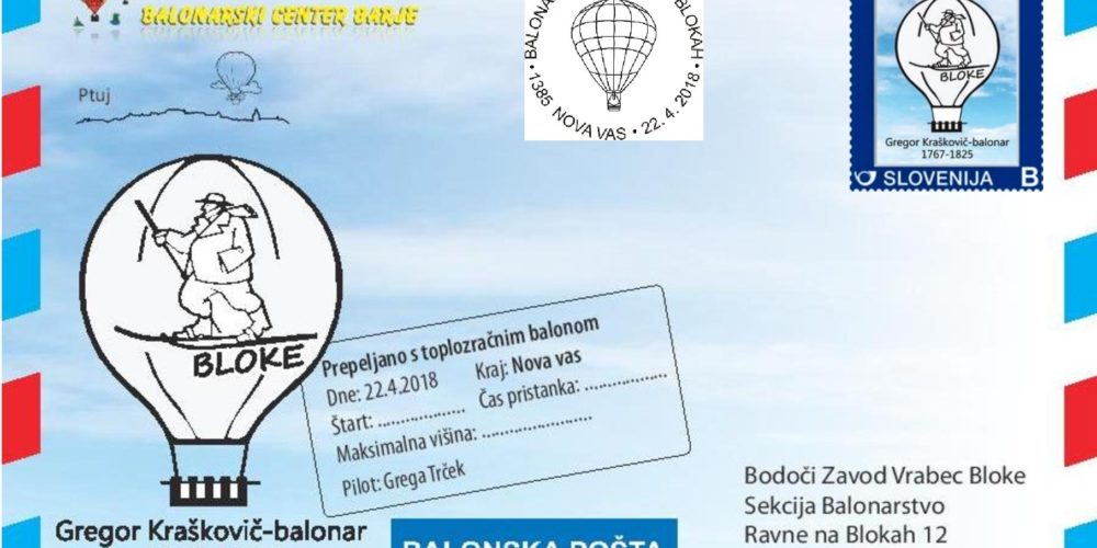 Andro Alujevič – balonska pošta – razstava