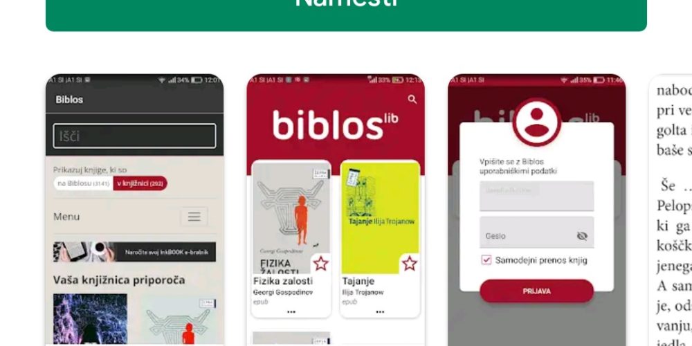 Posodobljena aplikacija Biblos 2 – Kratek vodič za izposojo e-knjig na mobilnih napravah Android