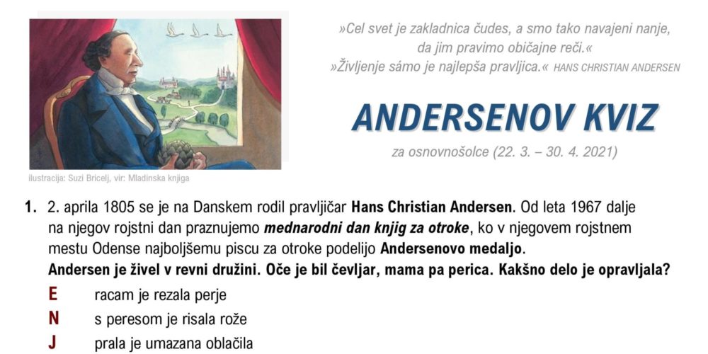 “Andersenov kviz” za osnovnošolce