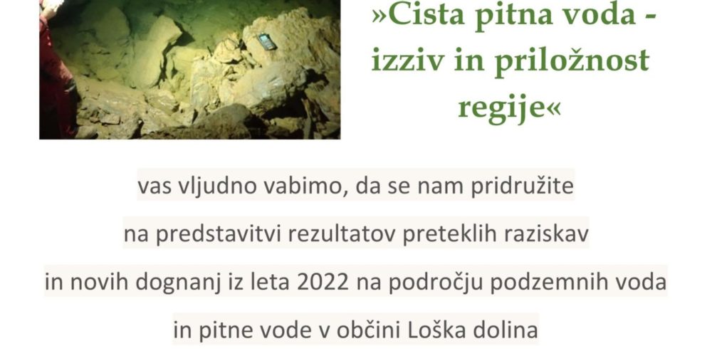 Čista pitna voda – izziv in priložnost regije