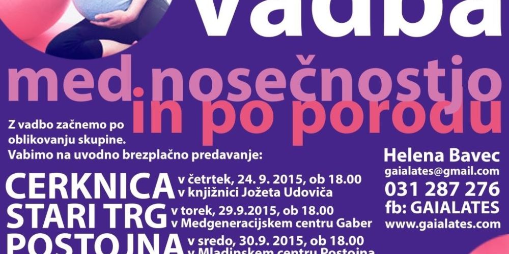 Helena Bavec: Vadba med nosečnostjo in po porodu