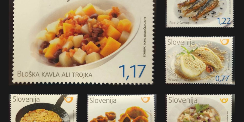 Kulinarika na poštnih znamkah razstava znamk iz zbirke Marinke Cempre Turk