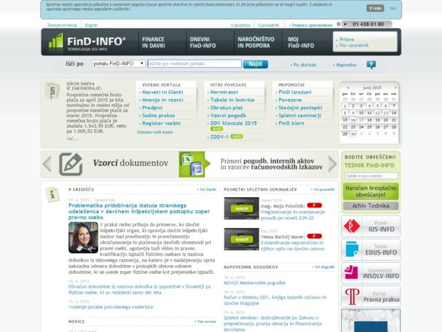 FinD-INFO, Finance in Davki