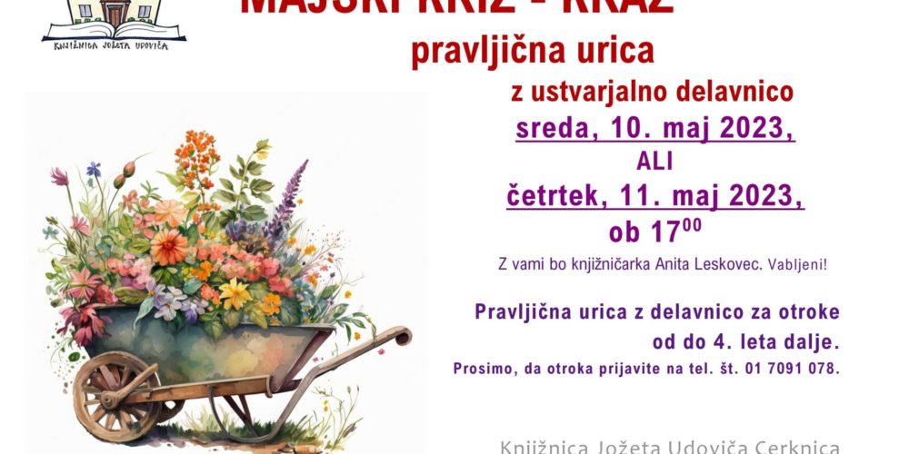 Majski križ-kraž – pravljična urica z ustvarjalno delavnico