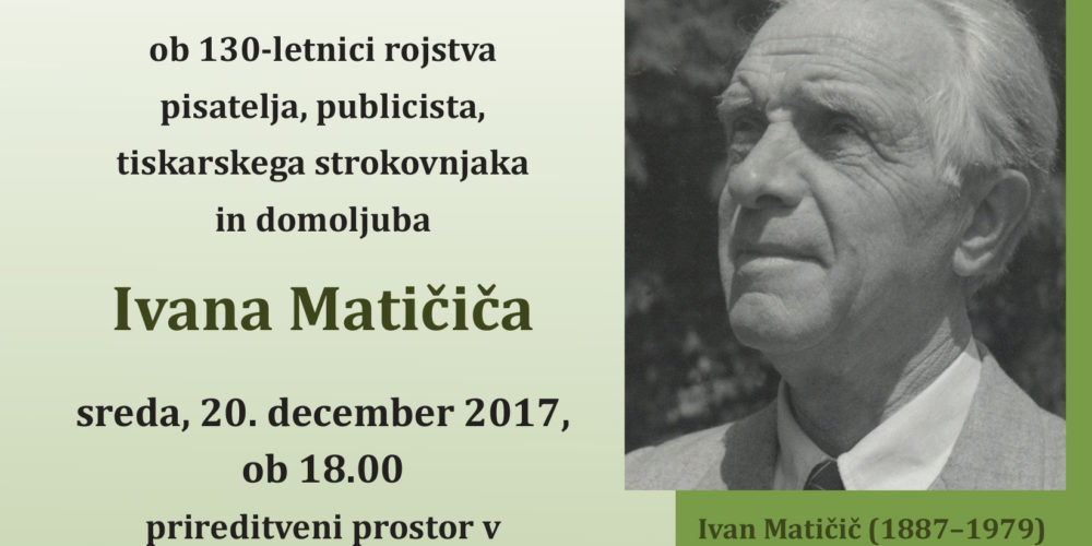 Ivan Matičič – otvoritev razstave ob 130-letnici rojstva