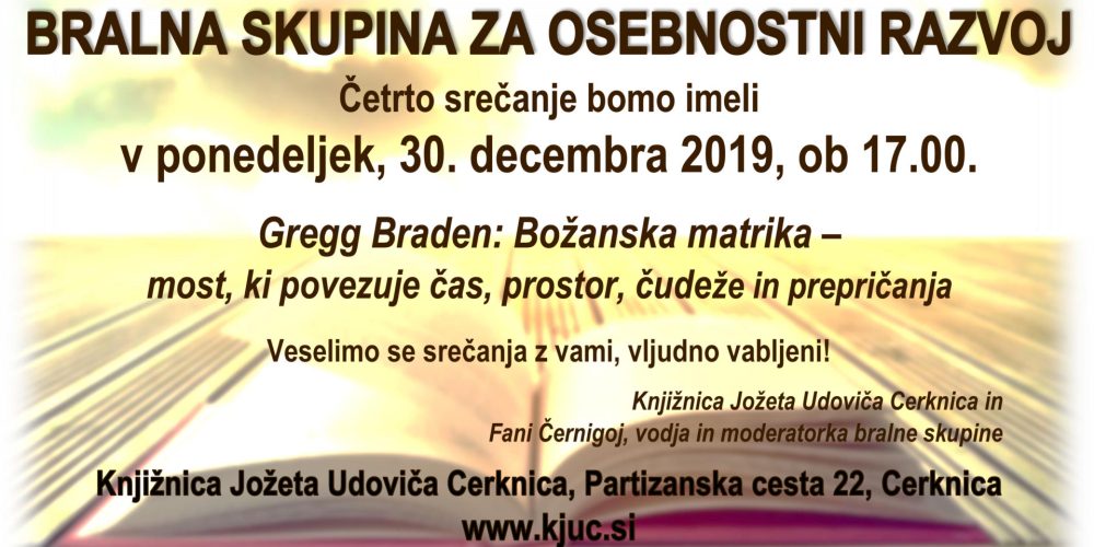 Srečanje Bralne skupine za osebnostni razvoj
