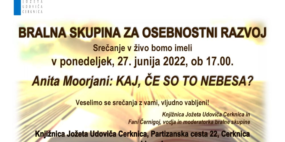 Srečanje Bralne skupine za osebnostni razvoj