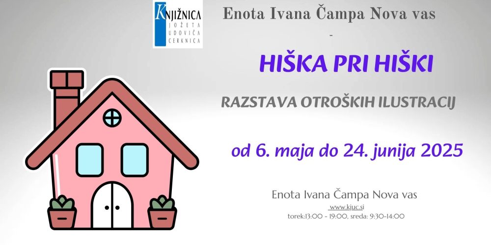 Hiška pri hiški – razstava otroških ilustracij Anđelke Pogorilić