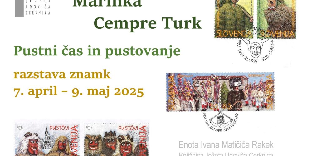 Marinka Cempre Turk: Pustni čas in pustovanje – razstava znamk