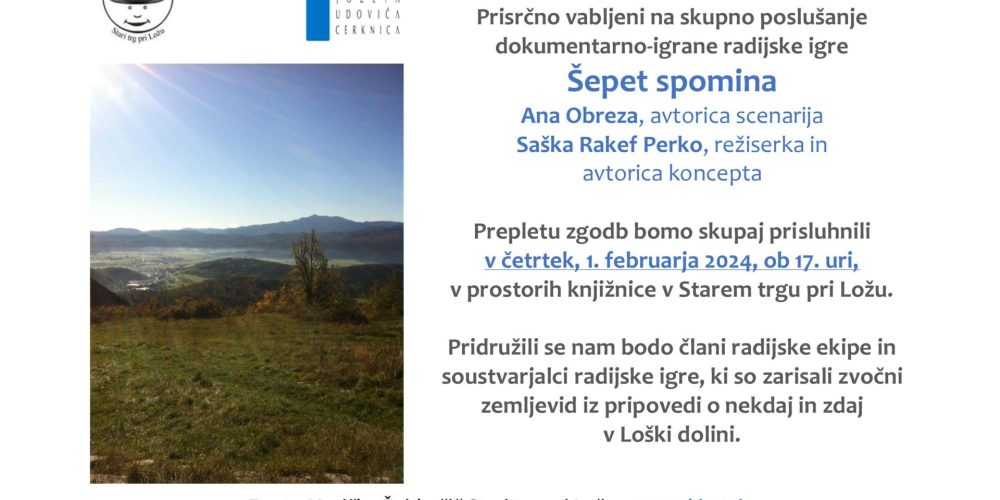 Šepet spomina – skupno poslušanje dokumentarno-igrane radijske igre