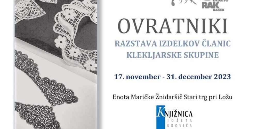 Ovratniki – razstava izdelkov članic klekljarske sekcije