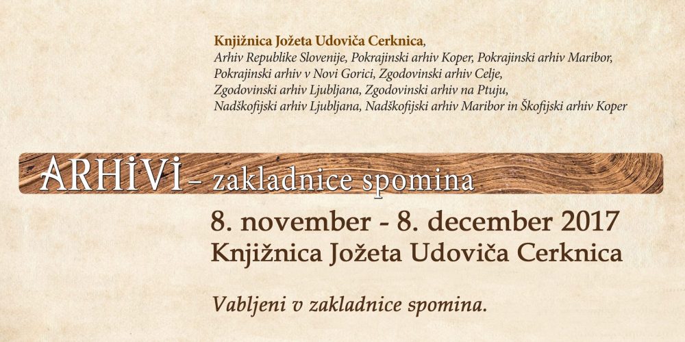 Sprehod skozi stoletja arhivske dediščine